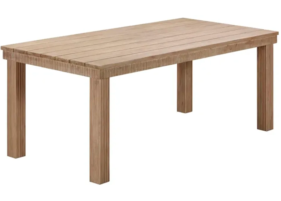 Cassie Natural 75 Inch Rectangular Outdoor Dining Table-Natural