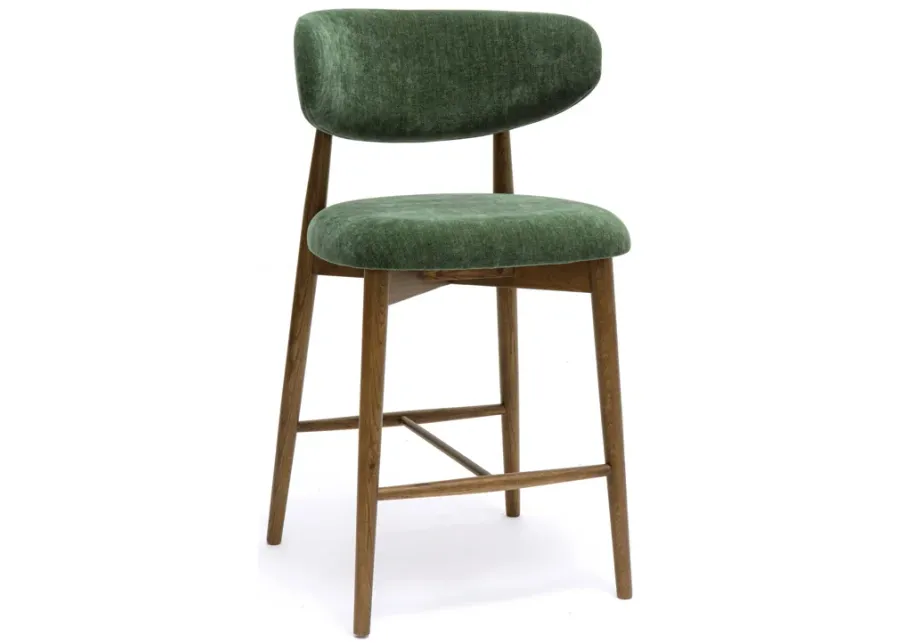 Zinea Forest Green Performance Textured Velvet Counter Stool-Forest Green 1 95217-zinea-forest-green-performance-textured-velvet-counter-stool-forest-green-1.webp