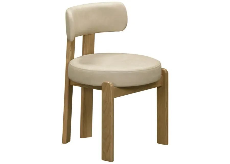 Odessa Taupe Vegan Leather Dining Chair-Taupe