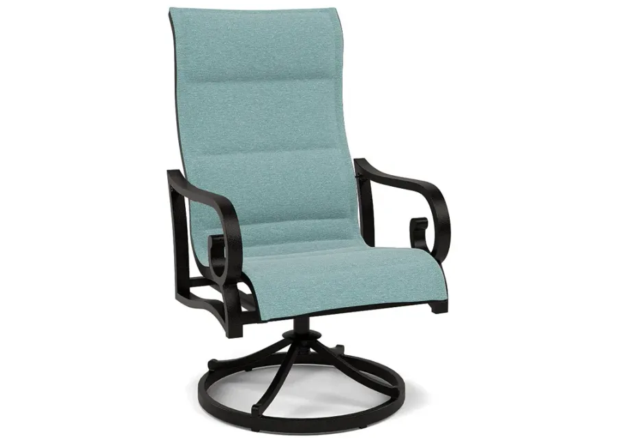 Rancho Padded Sling Swivel Dining Chair-Bliss Spa