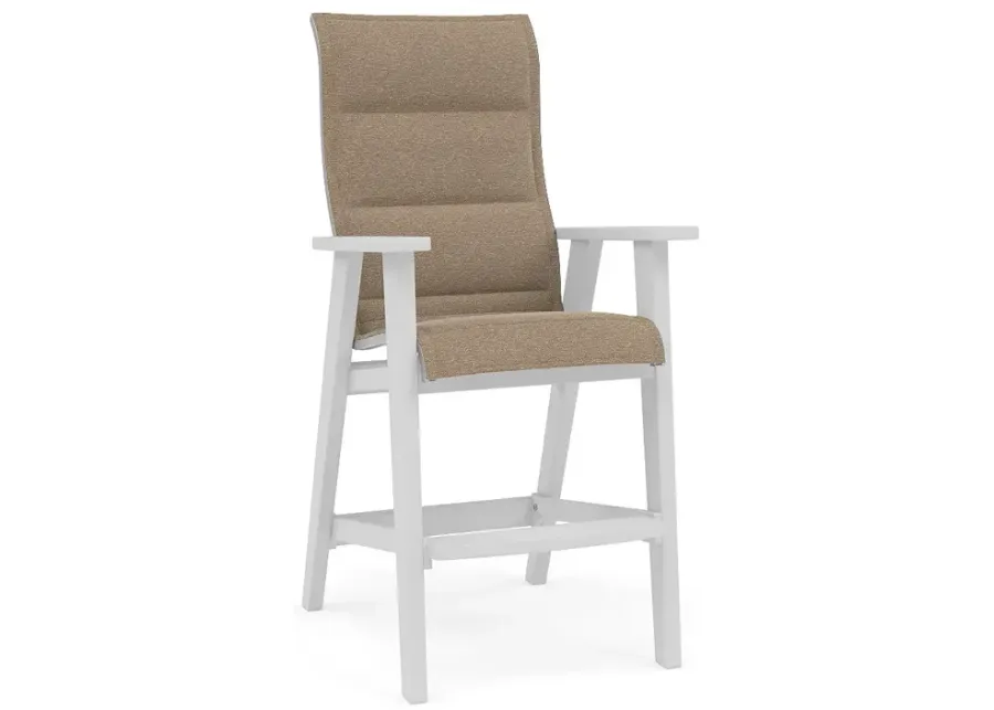 Patriot High Back Padded Sling Barstool-Bliss Burlap