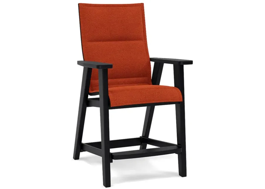 Patriot Low Back Padded Sling Balcony Chair-Bliss Clay