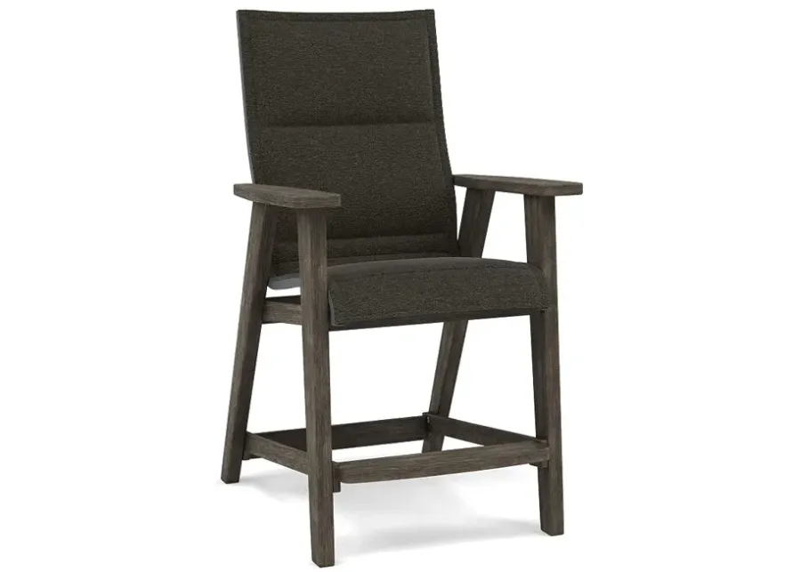 Patriot Low Back Padded Sling Balcony Chair-Bliss Coal