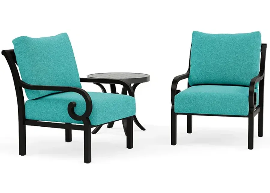 Rancho Club Chair Set-Bliss Turquoise