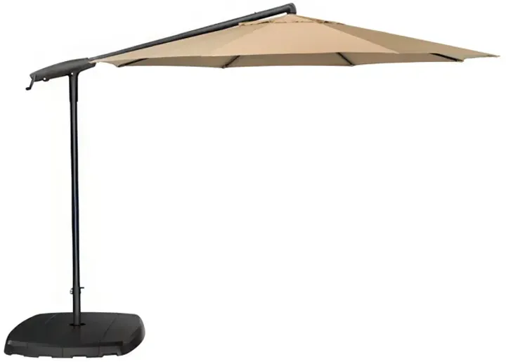 10' Treasure Garden Cantilever Umbrella with Black Frame-Sand