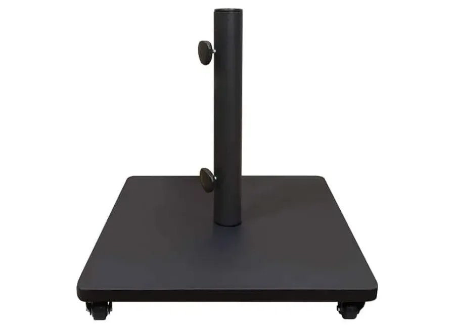 120lb Steel Umbrella Base With Casters (Black)