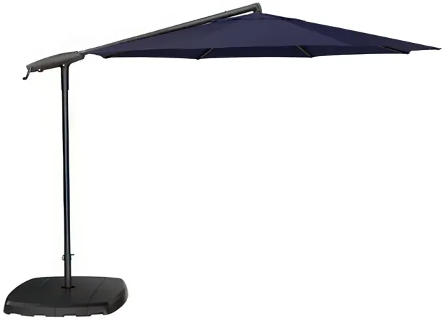 10' Treasure Garden Cantilever Umbrella with Black Frame-Navy