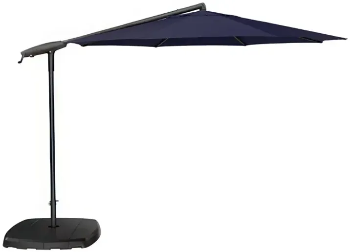 10' Treasure Garden Cantilever Umbrella with Black Frame-Navy