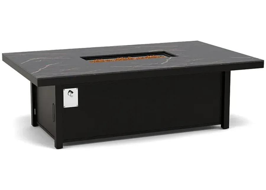72" x 42" Dining Fire Pit Table - Multiple Colors and Top Patterns-Ombre