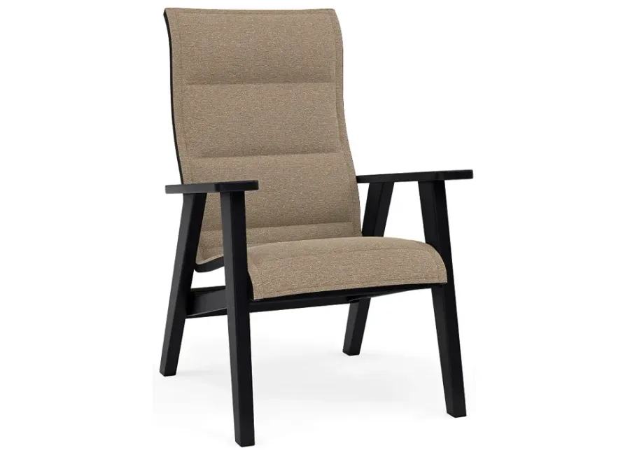 Patriot High Back Padded Sling Dining Chair-Bliss Burlap