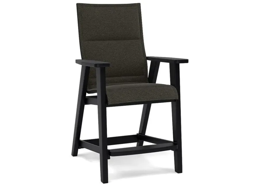 Patriot Low Back Padded Sling Balcony Chair-Bliss Coal