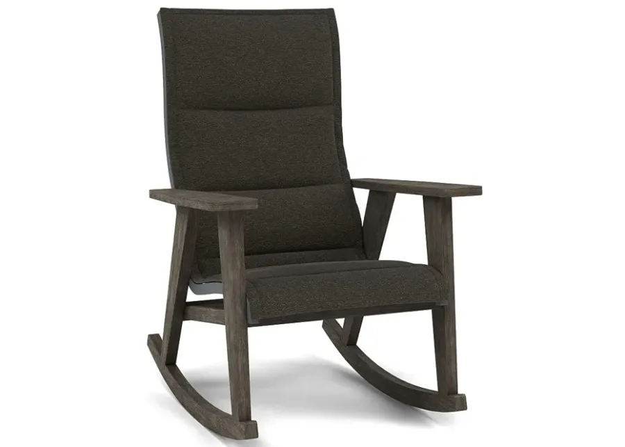 Patriot High Back Padded Sling Rocking Chair-Bliss Coal