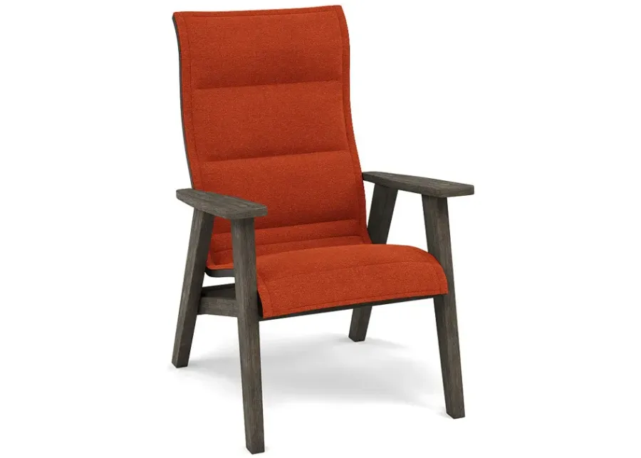 Patriot High Back Padded Sling Dining Chair-Bliss Clay
