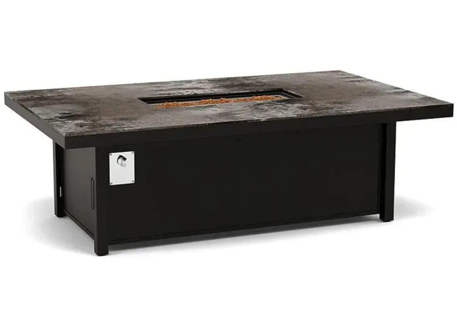 72" x 42" Dining Fire Pit Table - Multiple Colors and Top Patterns-Ombre