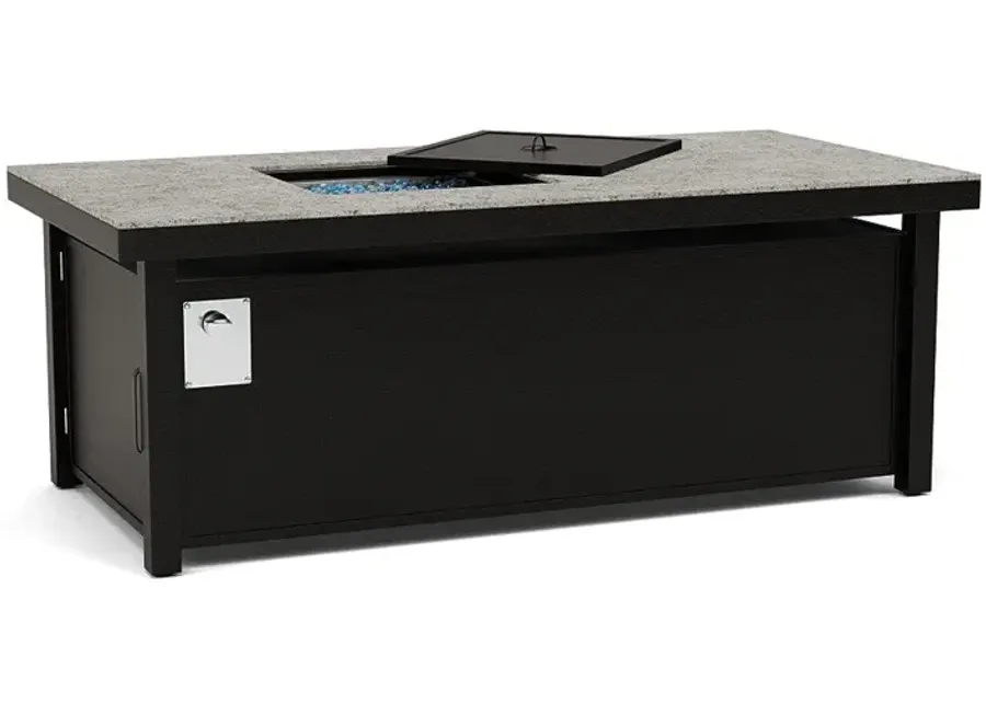 60"X30" Rectangular Fire Pit Table - Multiple Colors and Top Patterns-Ombre