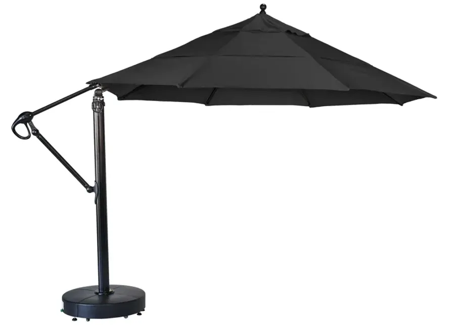 13' Easy Tilt-Lift Galtech Cantilever Umbrella-Black