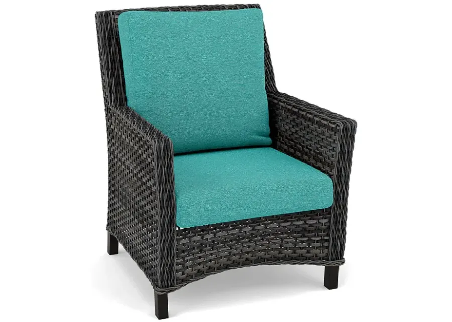 Inverness Club Chair-Bliss Turquoise