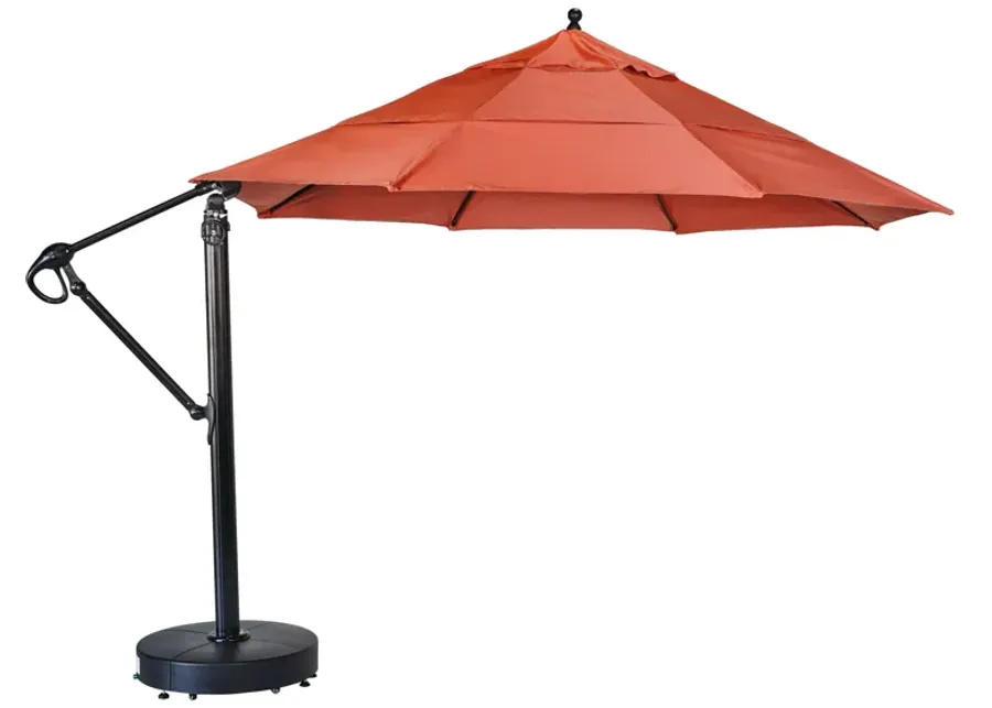 13' Easy Tilt-Lift Galtech Cantilever Umbrella-Brick
