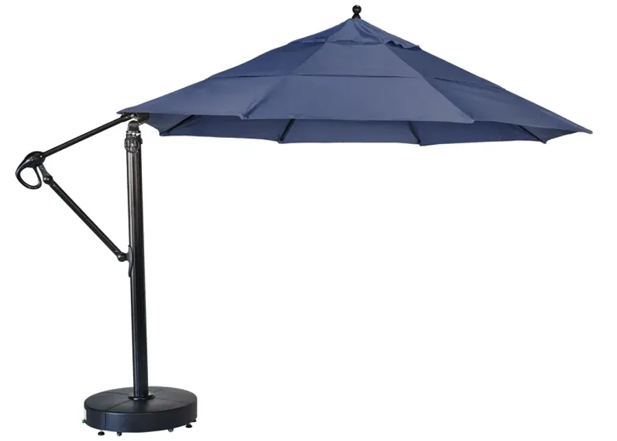 11' Easy Tilt-Lift Galtech Cantilever Umbrella-Canvas Navy Blue