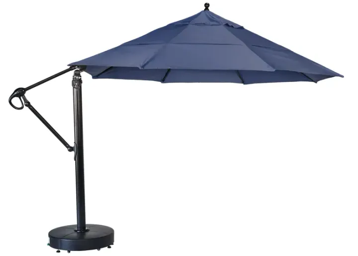 11' Easy Tilt-Lift Galtech Cantilever Umbrella-Canvas Navy Blue