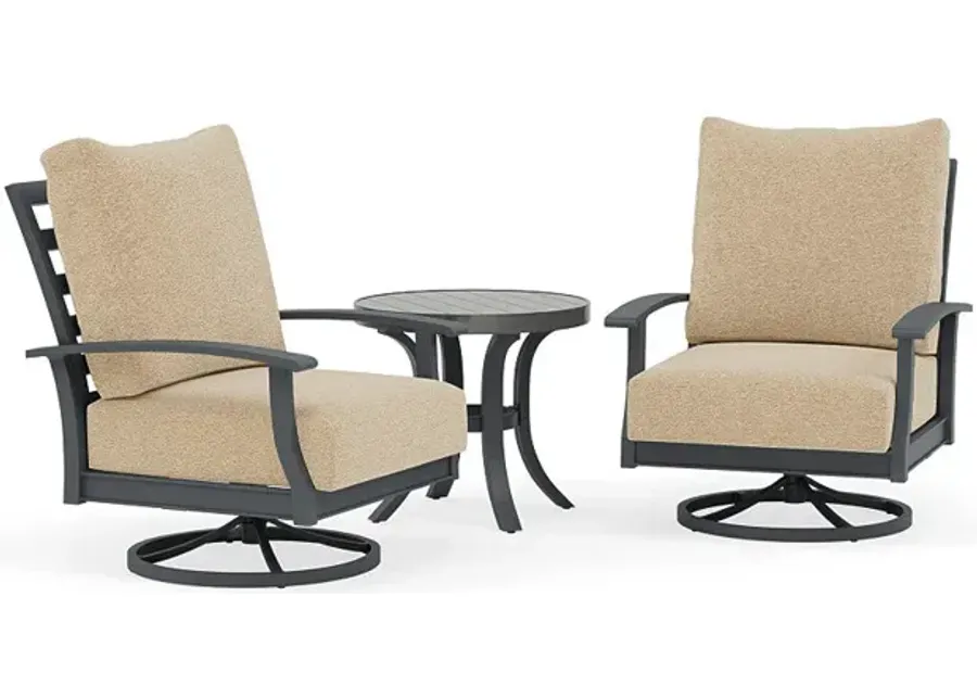 Rockport Club Swivel Chair Set-Bliss Bamboo