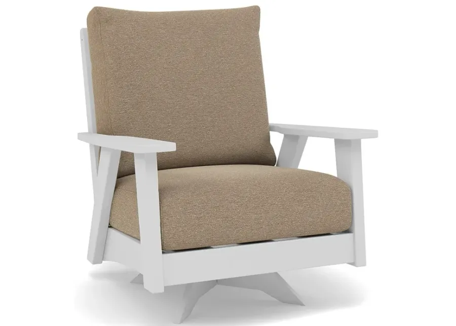 Patriot High Back Club Swivel Chair-Bliss Burlap
