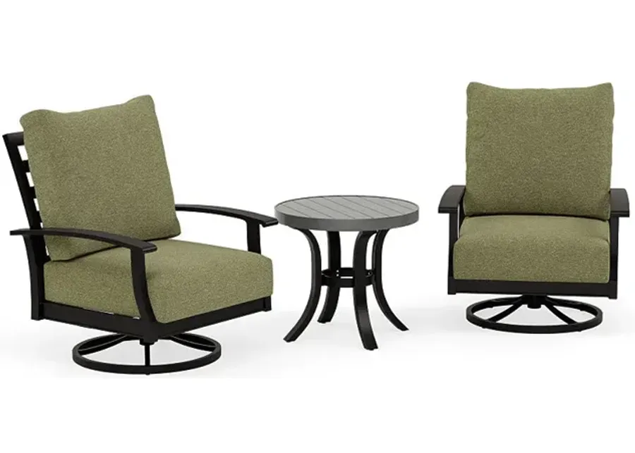 Newport Club Swivel Chair Set-Bliss Sage