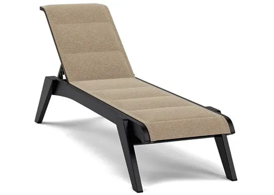 Patriot Padded Sling Chaise Lounge-Bliss Burlap
