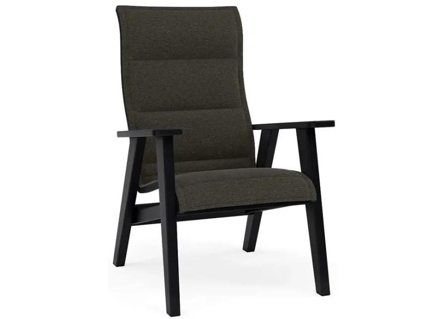 Patriot High Back Padded Sling Dining Chair-Bliss Coal