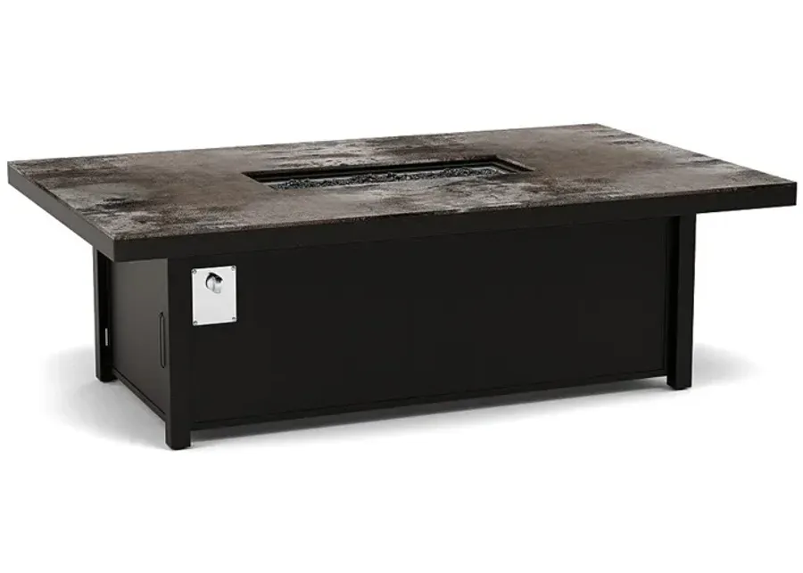 72" x 42" Dining Fire Pit Table - Multiple Colors and Top Patterns-Ombre