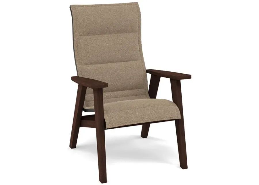 Patriot High Back Padded Sling Dining Chair-Bliss Burlap