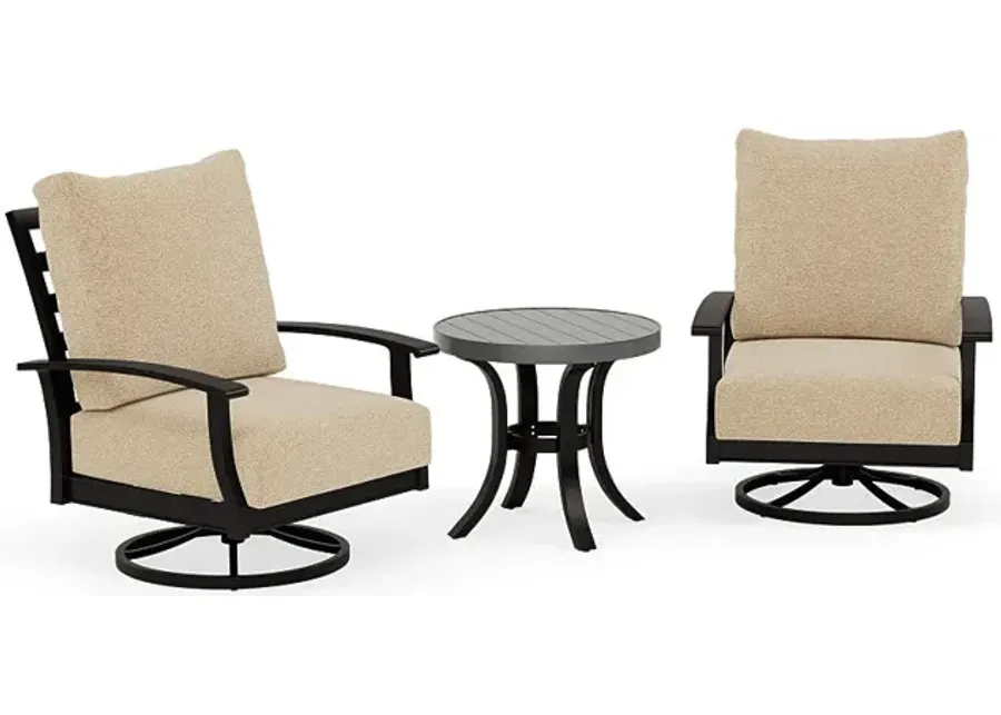 Newport Club Swivel Chair Set-Bliss Bamboo