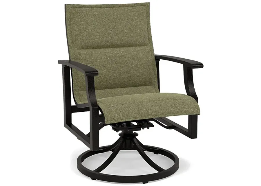 Newport Padded Sling Swivel Dining Chair-Bliss Sage