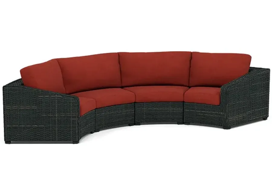 Madison 4-Seat Curved Sectional-Bliss Bordeaux