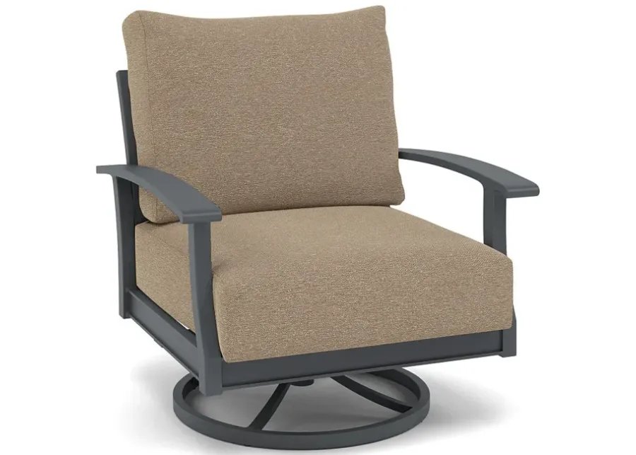 Rockport Club Swivel Rocker-Bliss Burlap