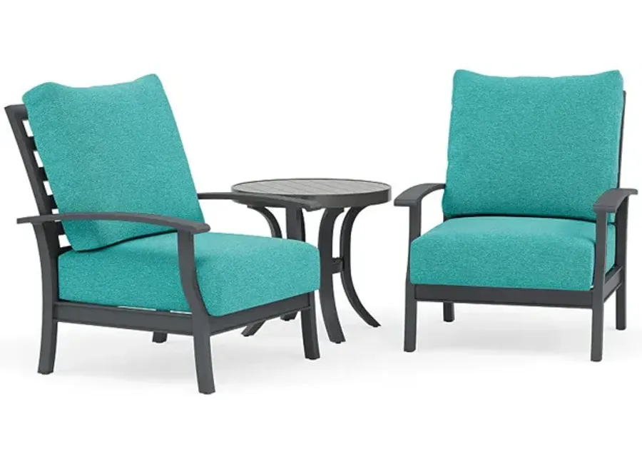 Rockport Club Chair Set-Bliss Turquoise