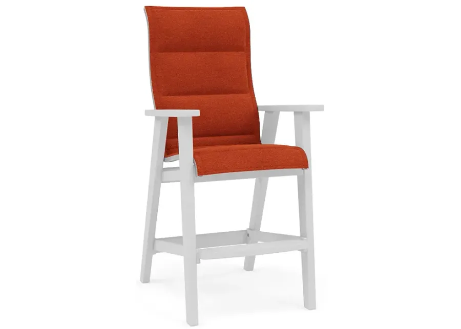 Patriot High Back Padded Sling Barstool-Bliss Clay