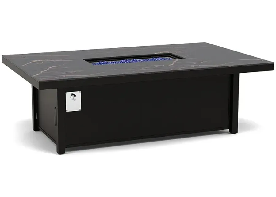 72" x 42" Dining Fire Pit Table - Multiple Colors and Top Patterns-Ombre