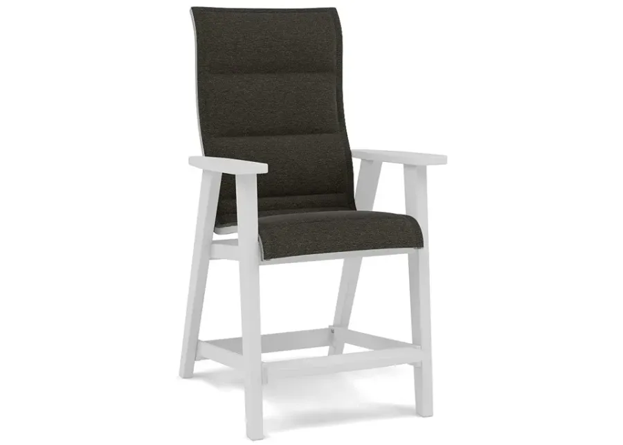 Patriot High Back Padded Sling Balcony Chair-Bliss Coal