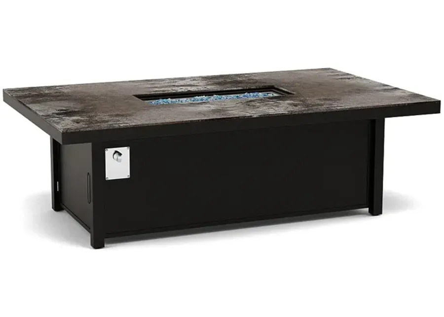 72" x 42" Dining Fire Pit Table - Multiple Colors and Top Patterns-Ombre