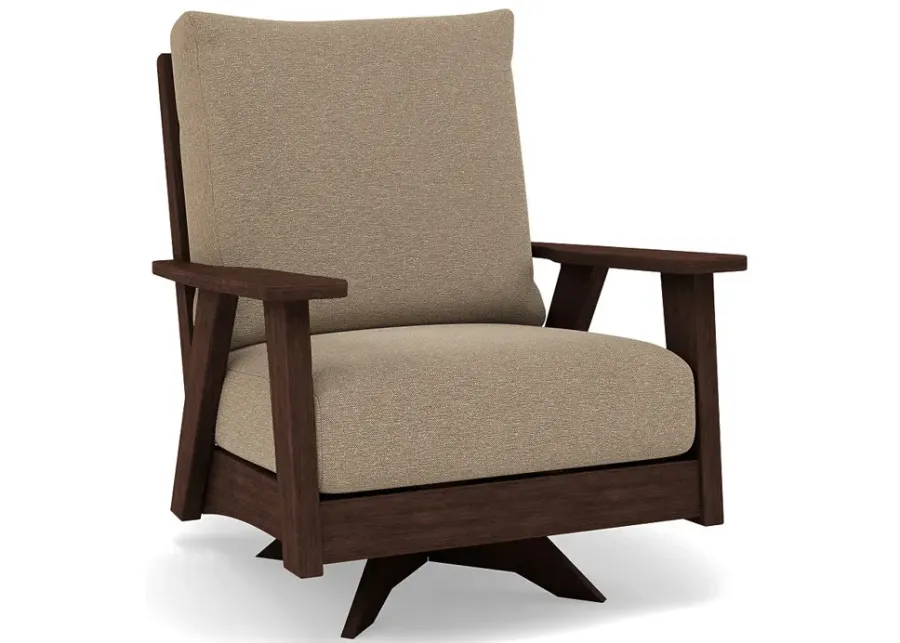 Patriot High Back Club Swivel Chair-Bliss Burlap