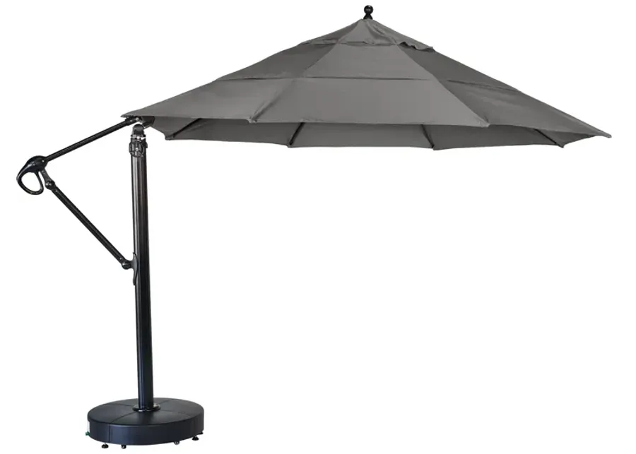 11' Easy Tilt-Lift Galtech Cantilever Umbrella-Slate