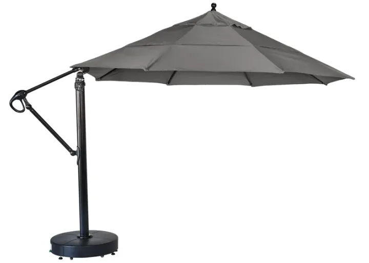 11' Easy Tilt-Lift Galtech Cantilever Umbrella-Slate
