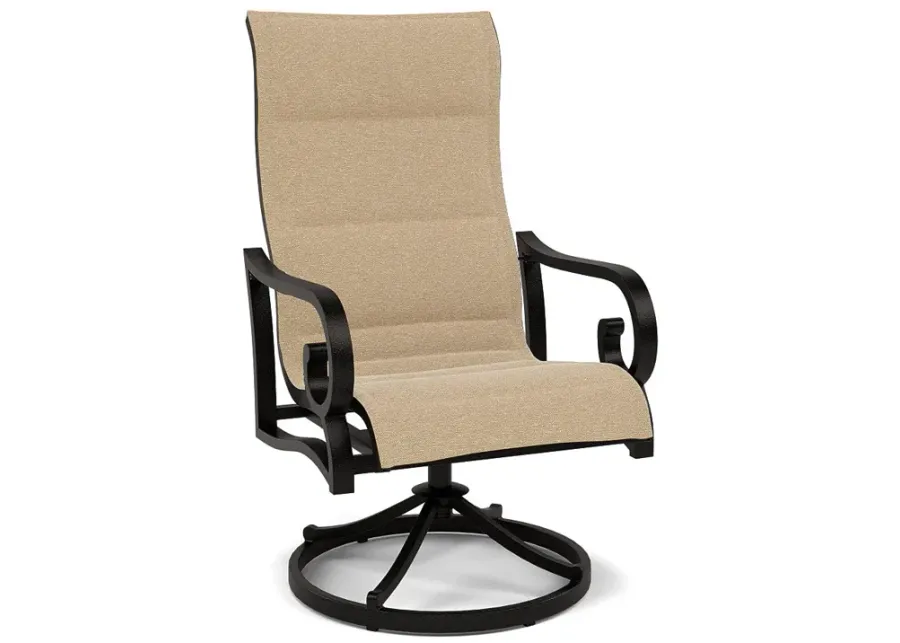 Rancho Padded Sling Swivel Dining Chair-Bliss Bamboo