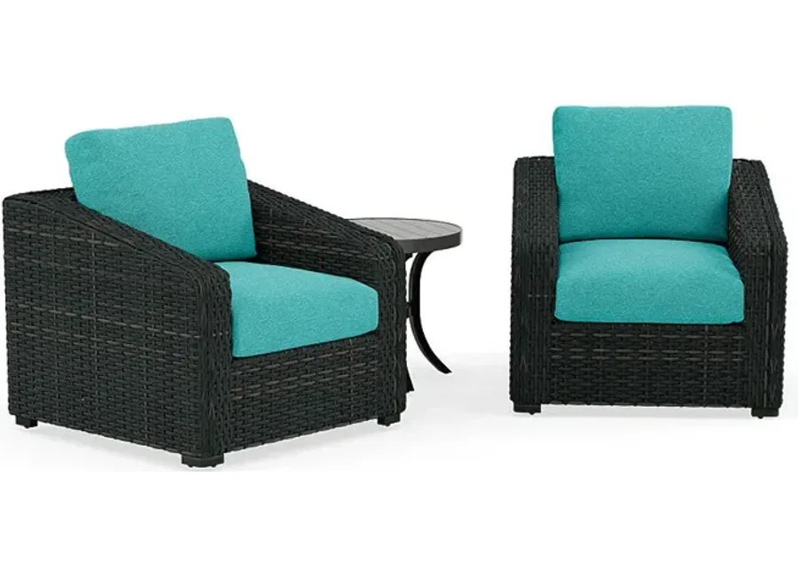 Madison Club Chair Set-Bliss Turquoise