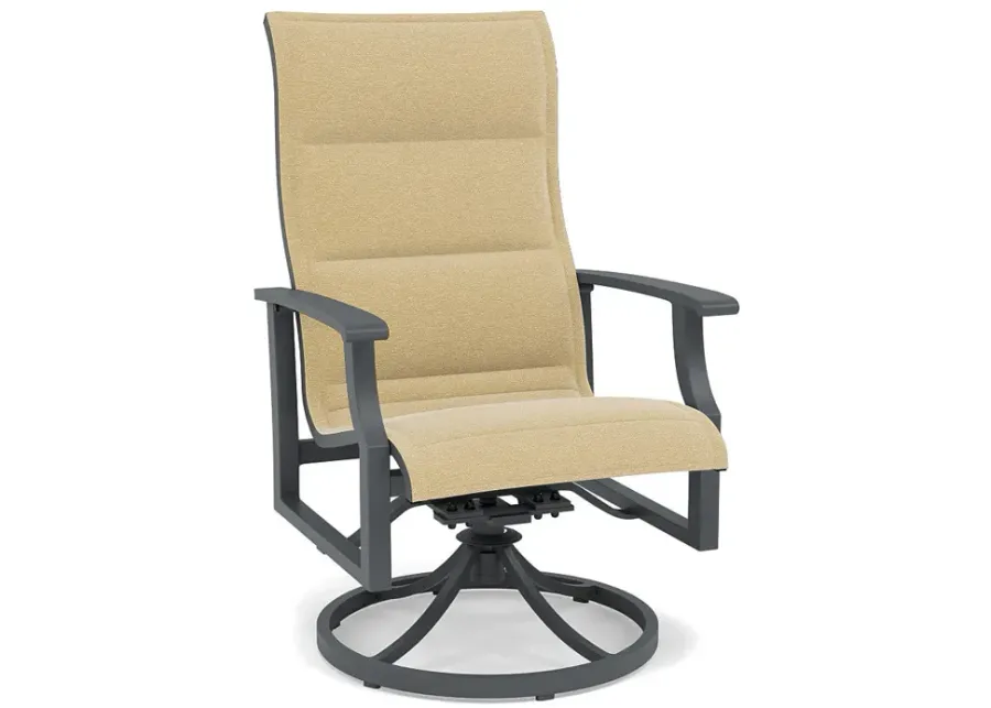 Rockport Padded Sling Swivel Dining Chair-Bliss Buttercup