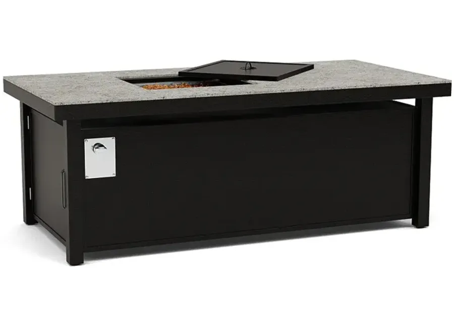 60"X30" Rectangular Fire Pit Table - Multiple Colors and Top Patterns-Ombre
