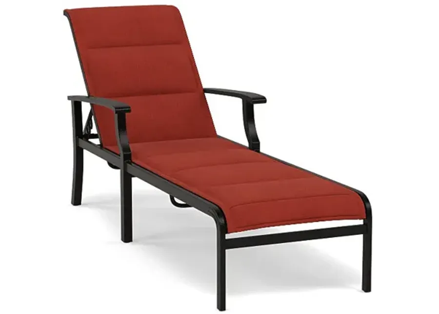 Newport Padded Sling Chaise-Bliss Bordeaux