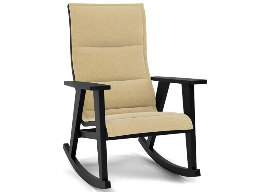 Patriot High Back Padded Sling Rocking Chair-Bliss Buttercup
