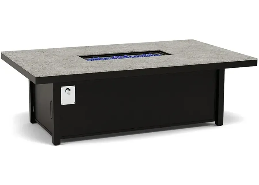 72" x 42" Dining Fire Pit Table - Multiple Colors and Top Patterns-Ombre